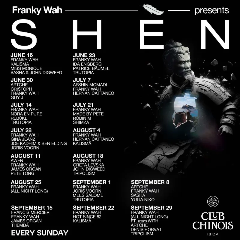 Franky Wah Shen Club Chinois Ibiza 2024